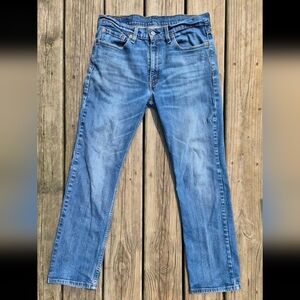 Levi's 514 Men's Straight Regular Fit Distressed Blue Jeans W29xL30